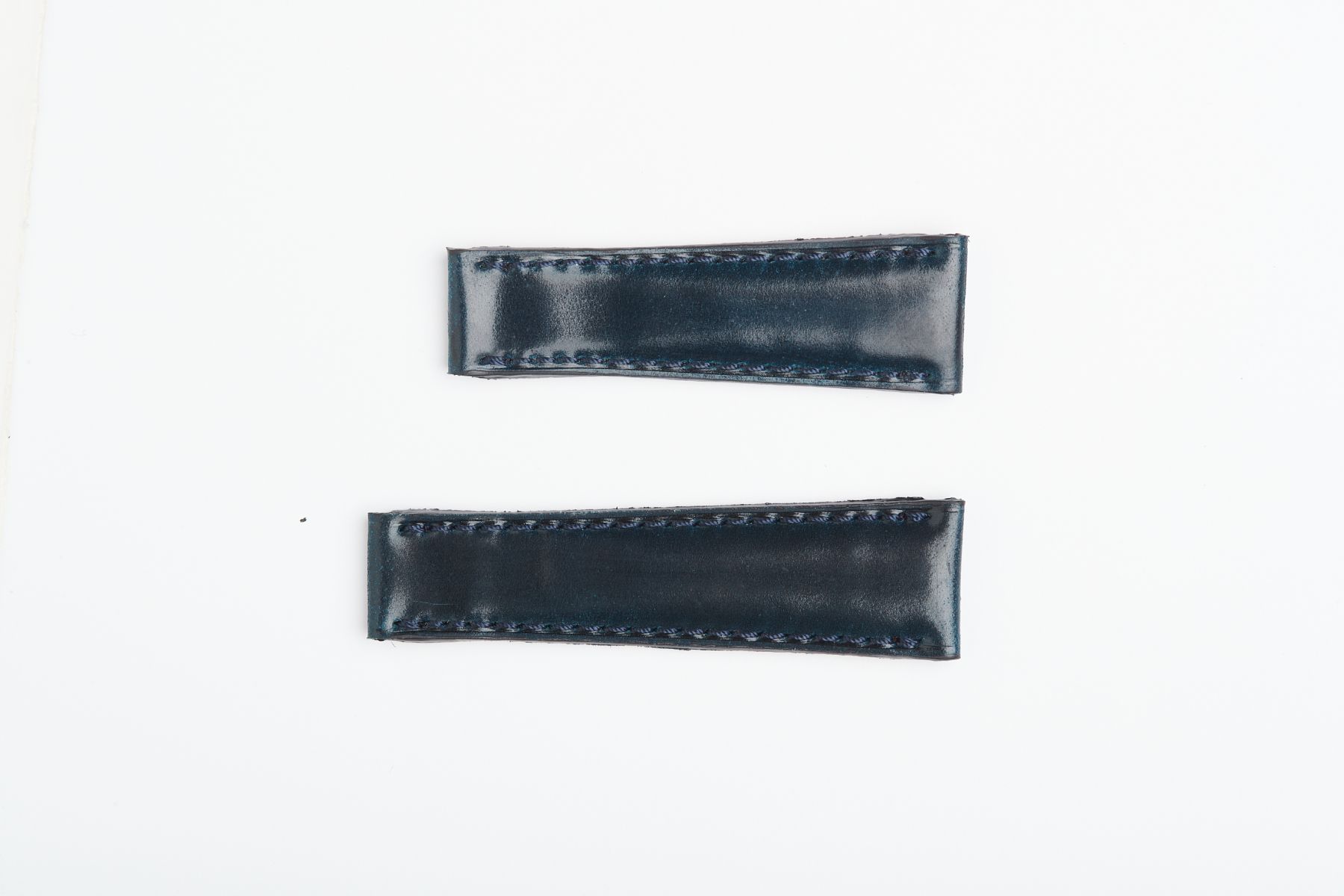Navy Blue Shell Cordovan (Horween) leather strap 20mm / Rolex Daytona style