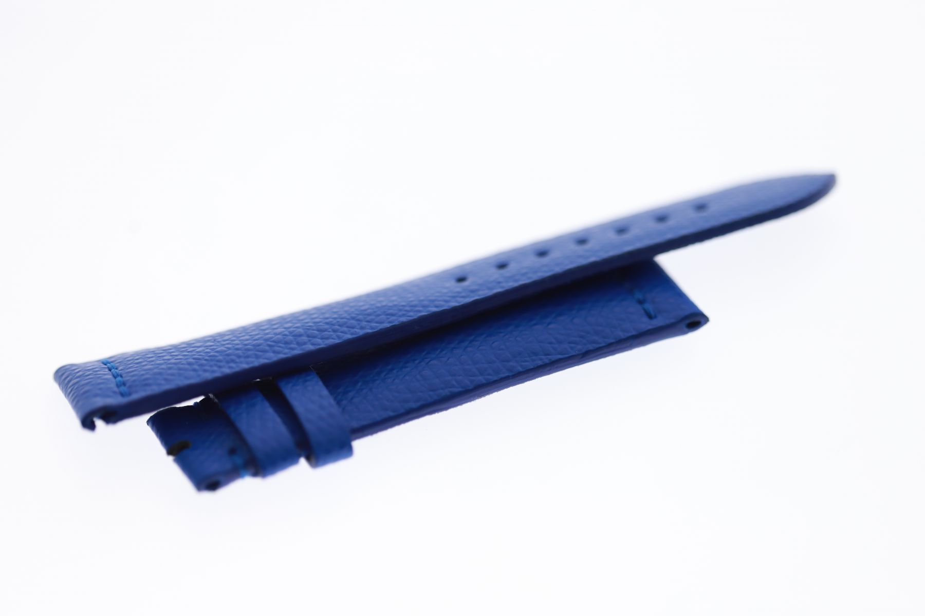 Lapis Blue Hermes Calf Leather strap 20mm Rolex Oyster style