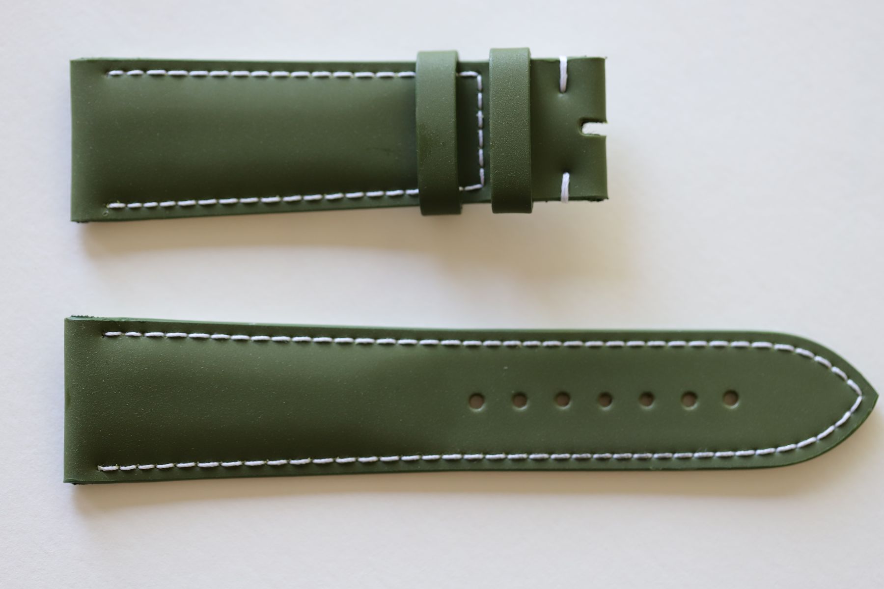 Military Green Recycled Rubber Strap 23mm Blancpain Fifty Fathoms style