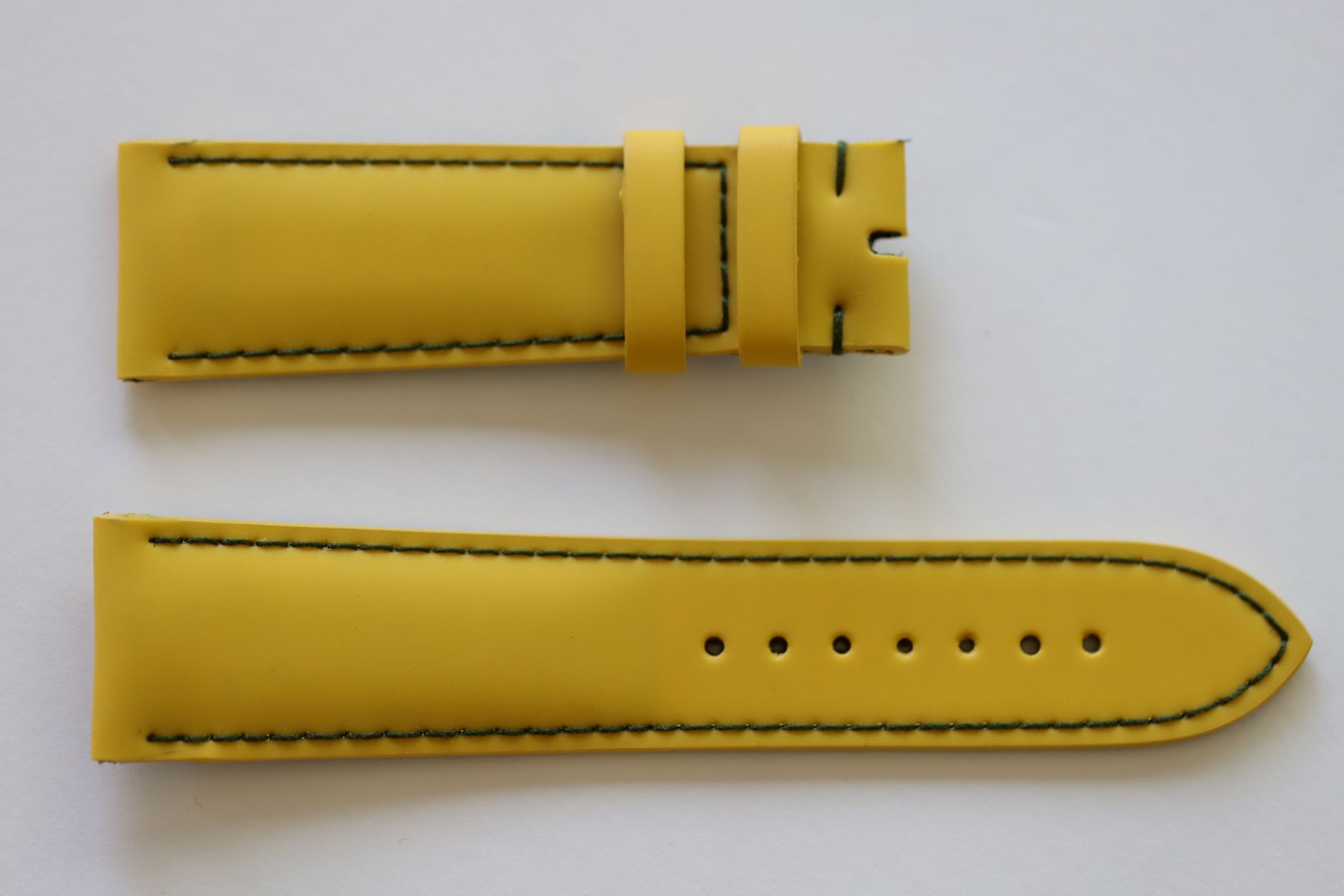 Yellow Recycled Rubber Strap 23mm Blancpain Fifty Fathoms style
