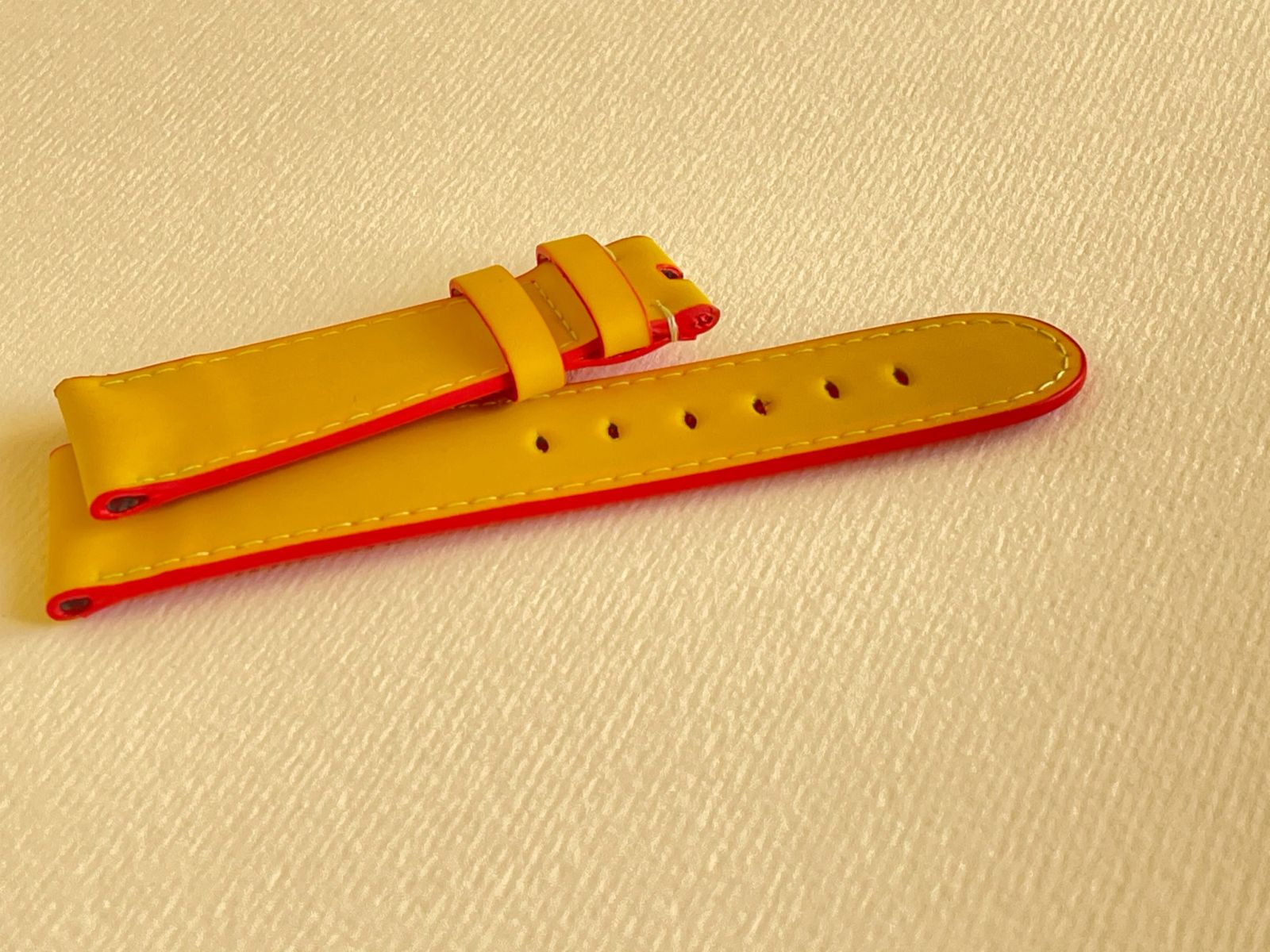 Yellow Recycled Rubber Strap mm, mm, mm, mm, mm, mm