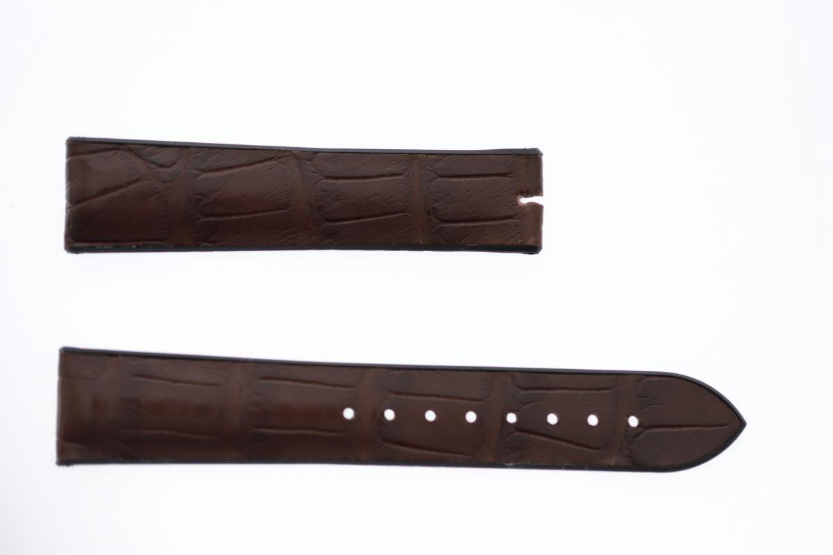 Natural Rubber with top layer in Brown Alligator Leather Strap 20mm General style