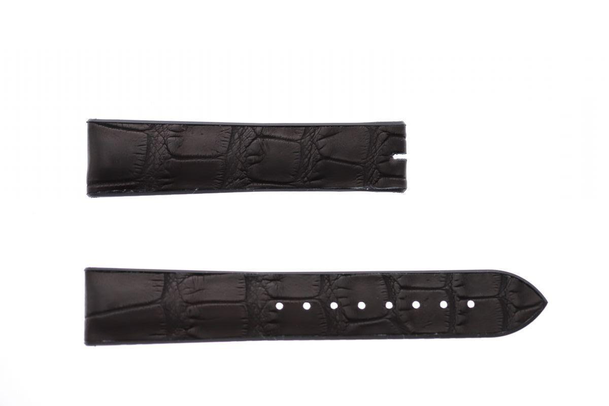 Natural Rubber with top layer in Chestnut Brown Alligator Leather Strap 20mm General style