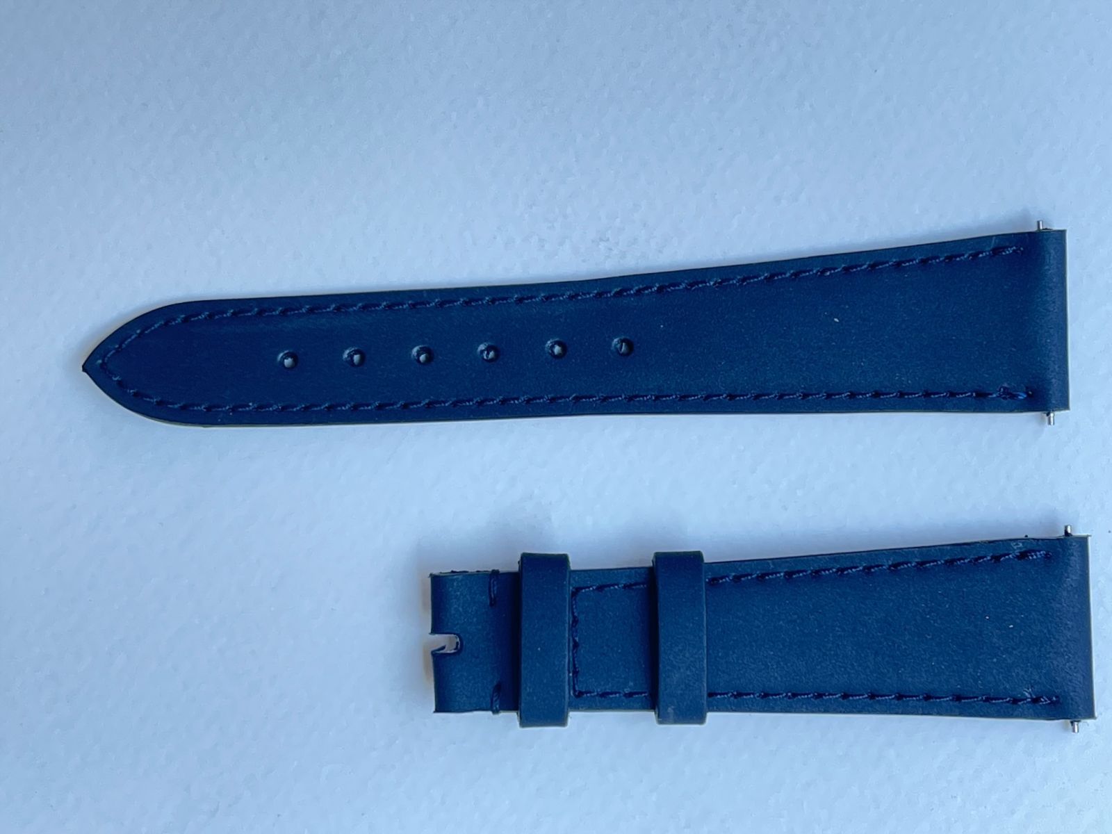 Navy Blue Recycled Rubber custom strap 21mm Ulysse Nardin Marine style